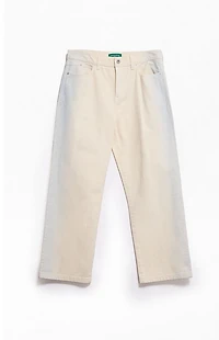 FIELD OF STUDY by Pacsun Harlan Cream Tint Baggy Jeans