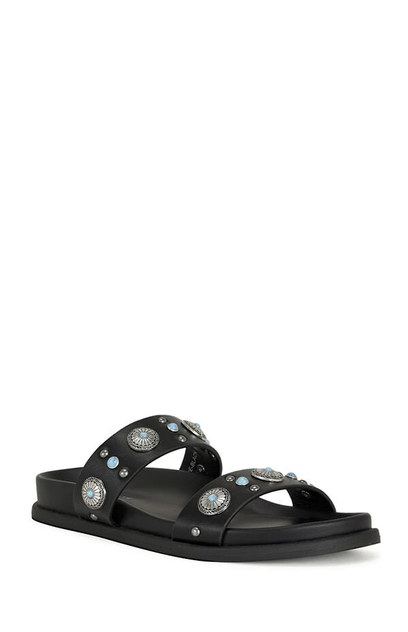 AZALEA WANG Women's Storge Black Flat Sandals
