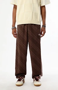 adidas Brown Firebird Monogram Loose Track Pants