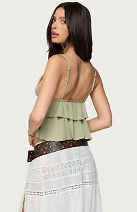 Edikted Kailan Ruffled Babydoll Top