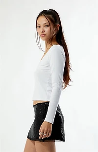 Your Favorite Kylie V-Neck Ribbed Long Sleeve Top