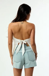 Beverly and Beck Naomi Patchwork Tie Back Tube Top