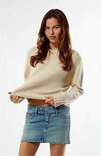 Levi's Medium Blue Superlow Denim Mini Skirt