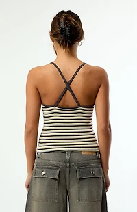 Your Favorite Elle Easy V-Neck Striped Tank Top