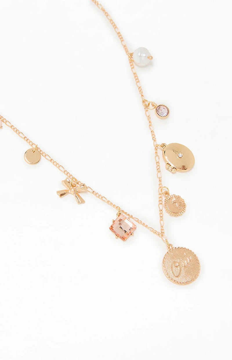 LA Hearts Oui Charm Necklace