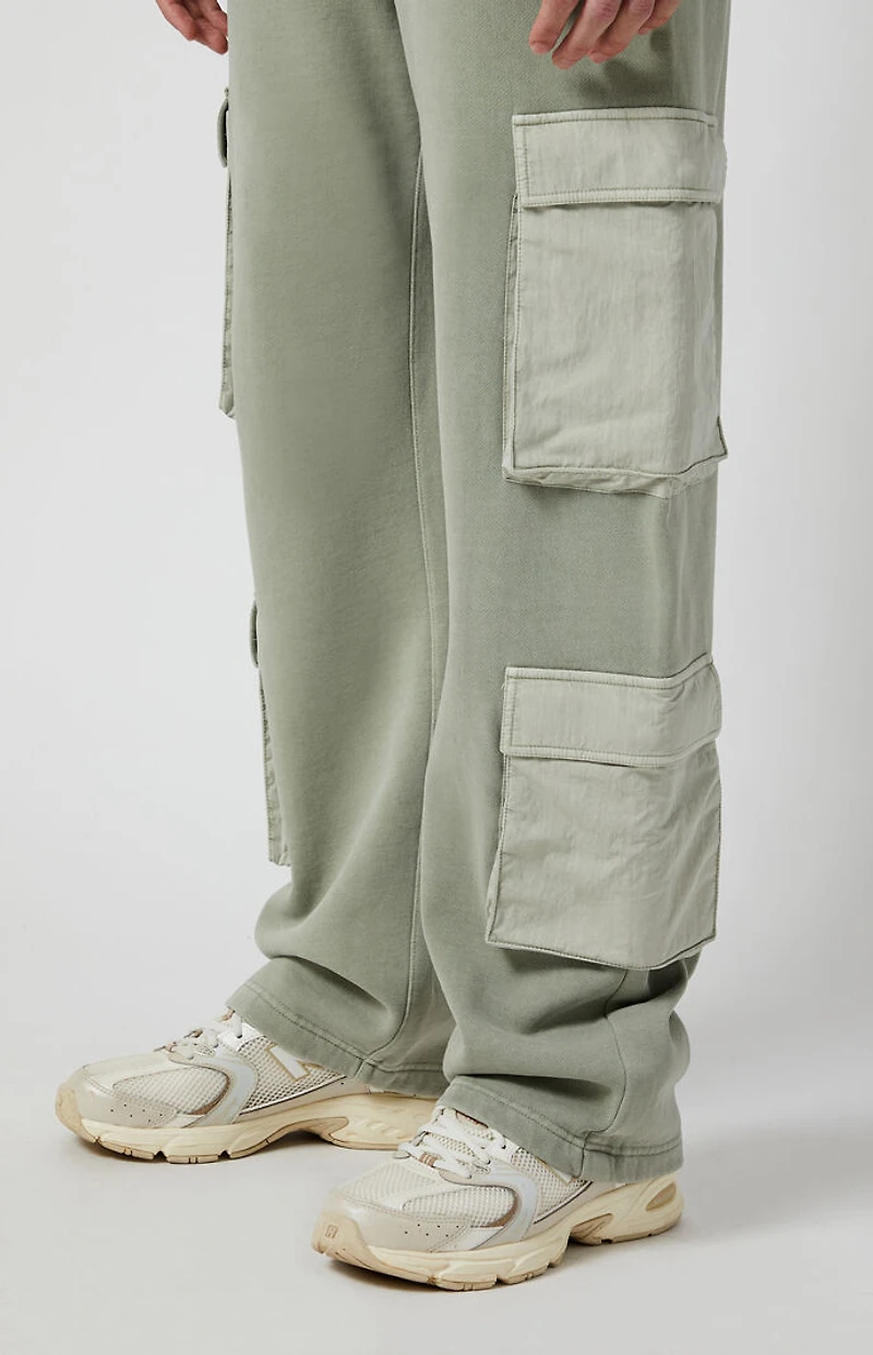 Pacsun Gray Baggy Cargo Sweatpants