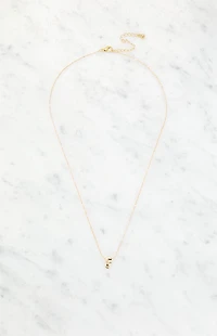 LA Hearts F Initial 14K Gold Plated Necklace