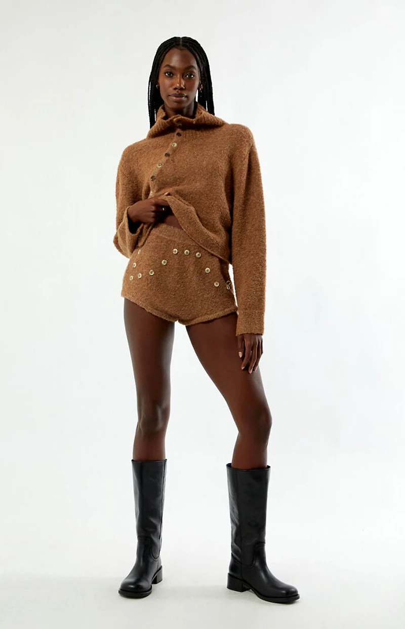 Zemeta Button Way Knit Cardigan