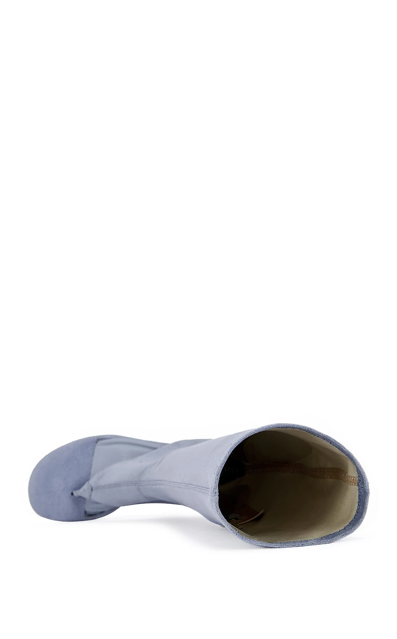 AZALEA WANG Women's Light Blue Faux Suede Cecile Stiletto Heels