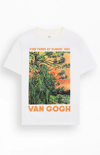 Van Gogh Pine Trees At Sunset T-Shirt