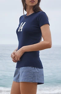 John Galt Blue Hailie 14 Embroidered T-Shirt