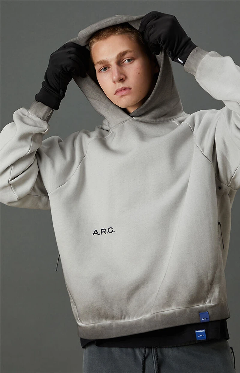 A.R.C. Active Gray Heavyweight Raglan Oversized Fleece Hoodie