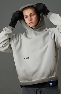 A.R.C. Active Gray Heavyweight Raglan Oversized Fleece Hoodie