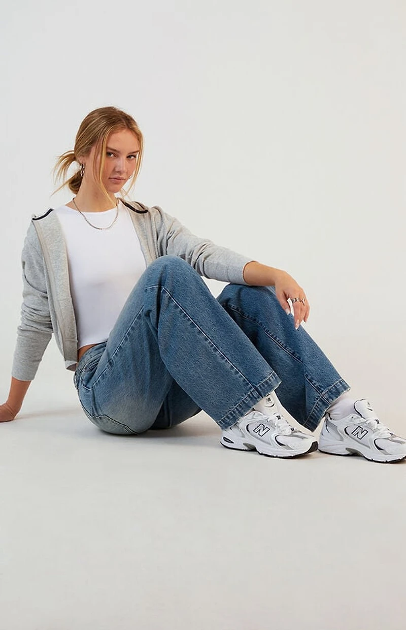 Pacsun Casey Low Rise Baggy Jeans Dark Indigo Tinted