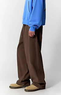 Pacsun Brown Drawstring Baggy Trousers