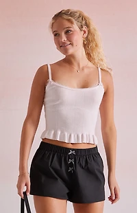 Beverly and Beck Gingham Bow Boxer Shorts