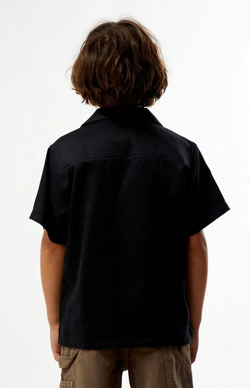 FORD Kids Pick Stitch Cropped Camp Shirt