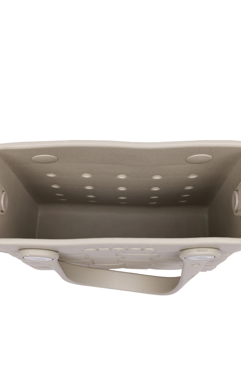 Crocs Beige Small Woven Crocssbody Tote Bag