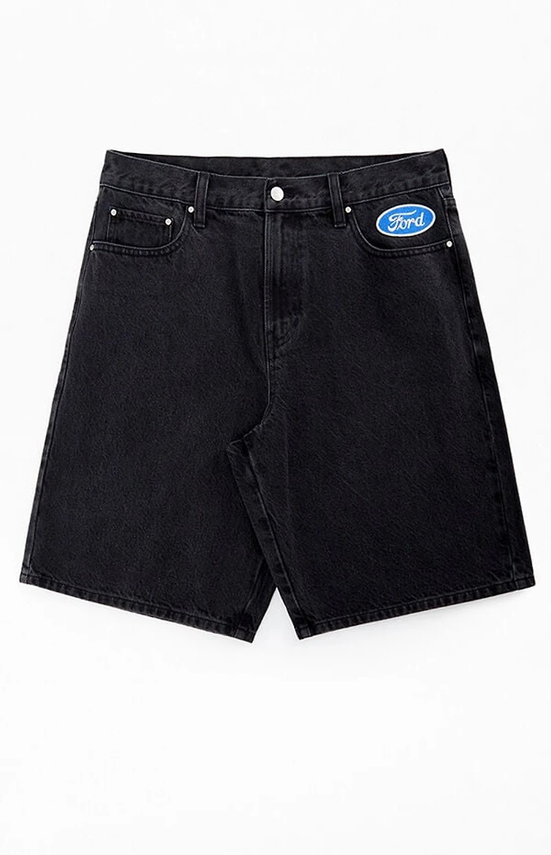 FORD Black Baggy Denim Shorts