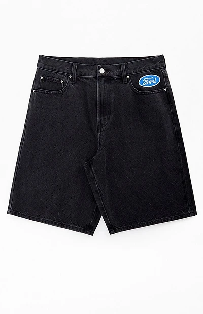 FORD Black Baggy Denim Shorts