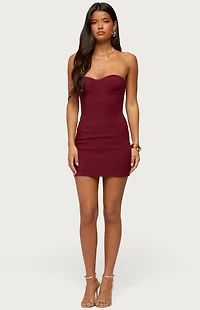 Edikted Sirena Strapless Cupped Mini Dress