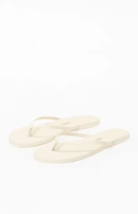 TKEES Women's Cream Solids Sandals
