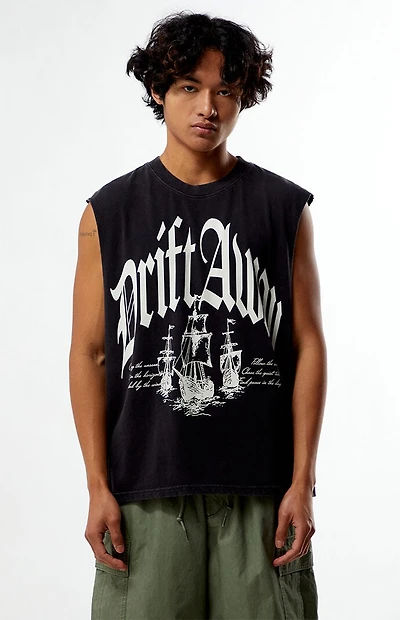Pacsun Drift Away Cutoff Muscle T-Shirt