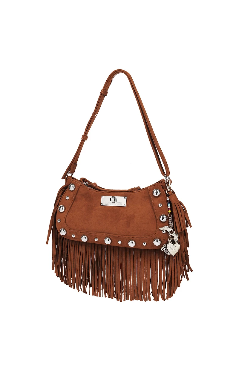 True Religion Vintage Dangle Fringe Hobo Bag
