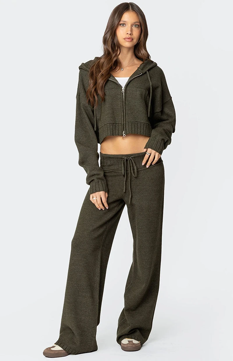 Edikted Russell Straight Leg Knit Pants