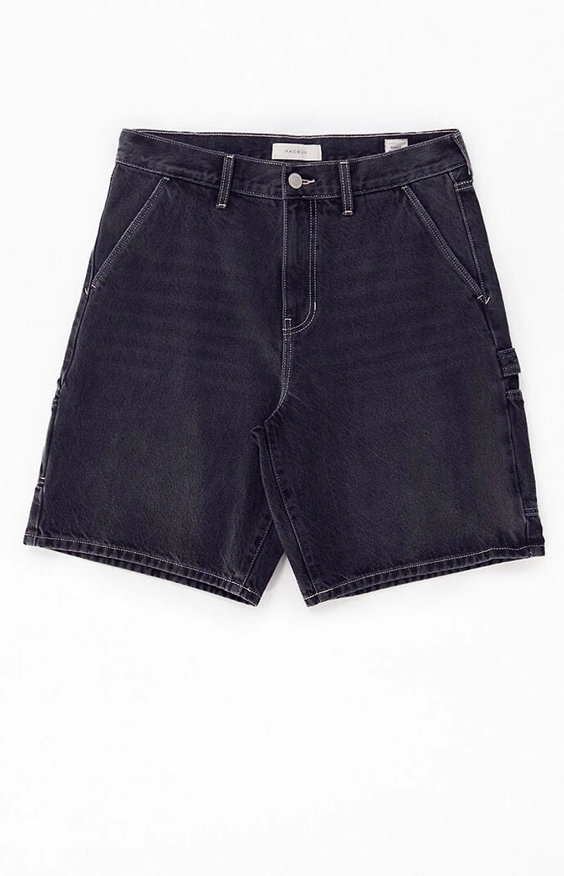 Pacsun Black Baggy Denim Carpenter Shorts