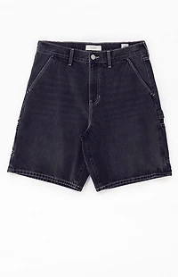 Pacsun Black Baggy Denim Carpenter Shorts
