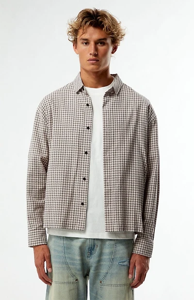 Pacsun Plaid Cropped Flannel Shirt