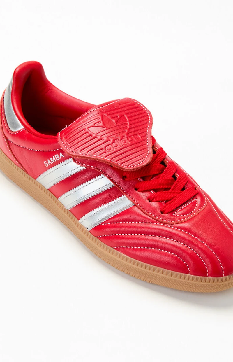 adidas Women's Red Samba Long Tongue Sneakers