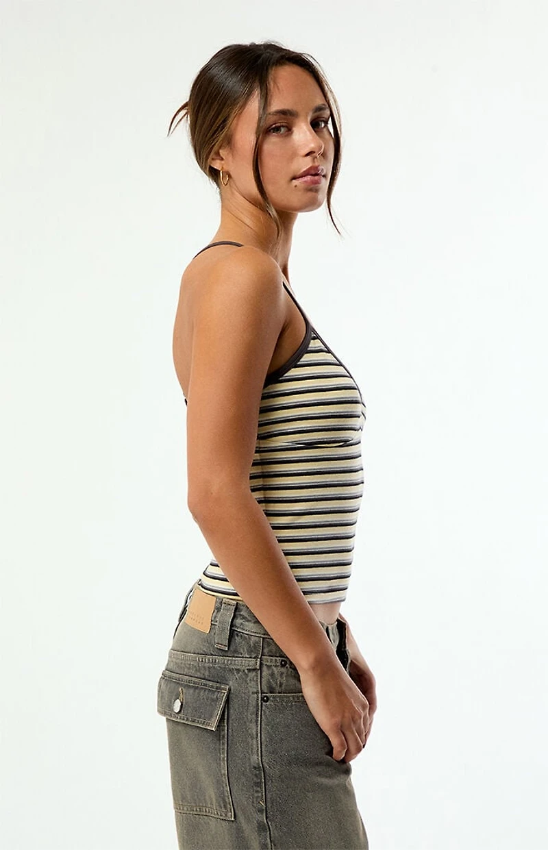 Your Favorite Elle Easy V-Neck Striped Tank Top