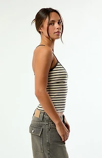 Your Favorite Elle Easy V-Neck Striped Tank Top