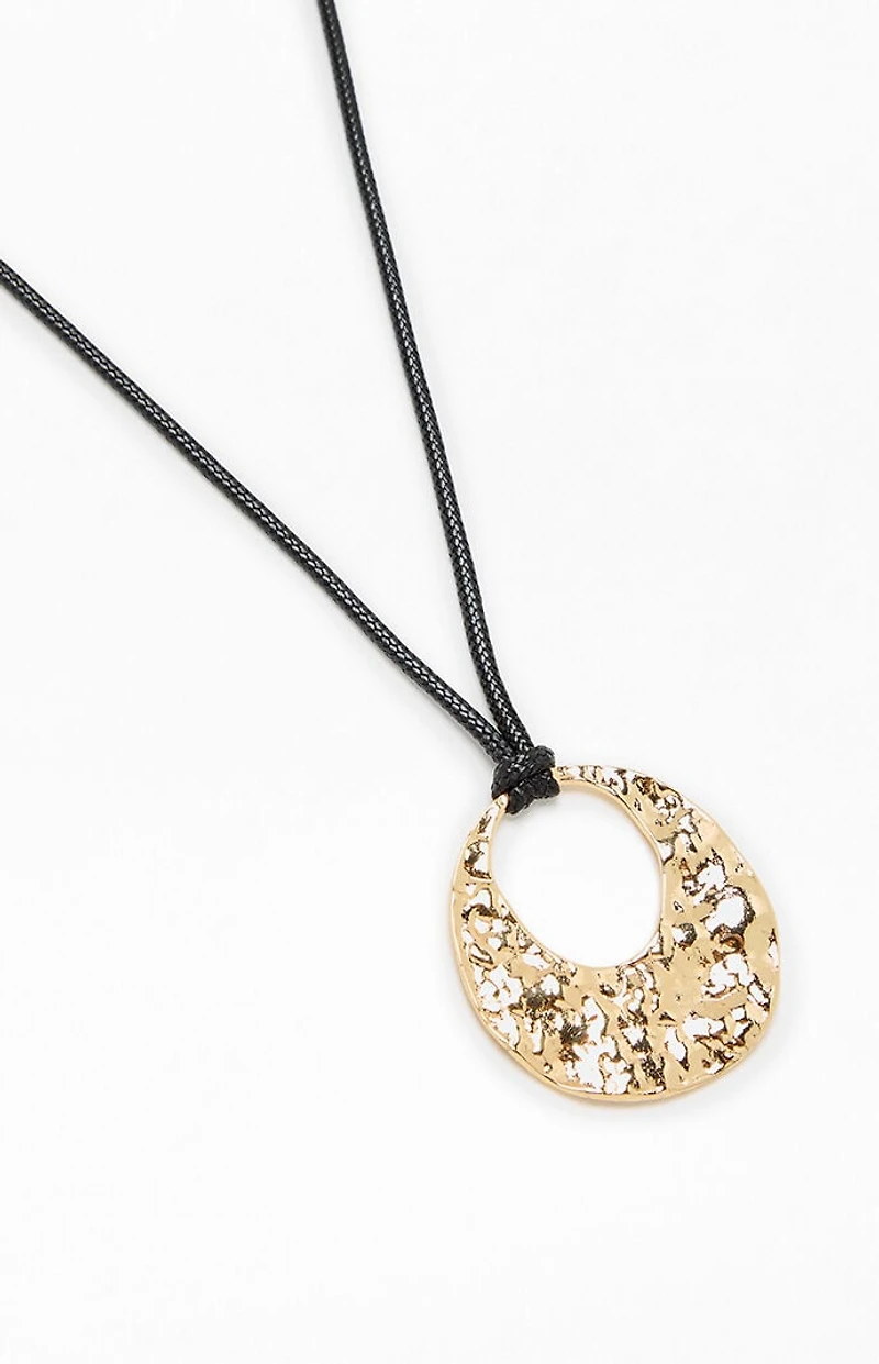 Pacsun Solana Hammered Pendant Necklace