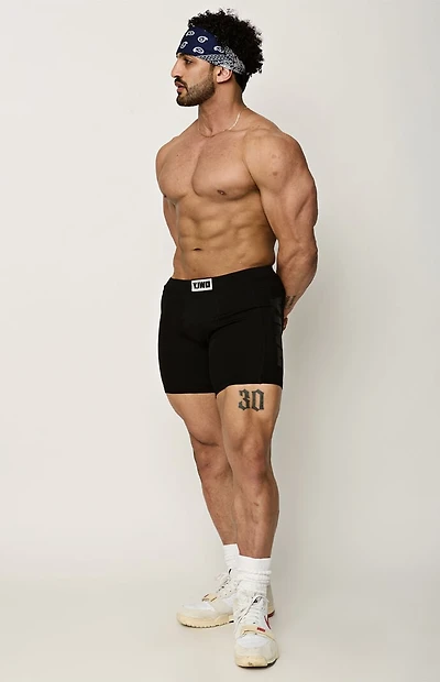 YIWO Black Hardwear Biker Shorts