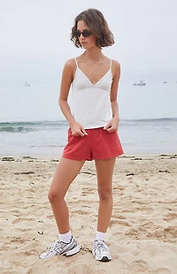 John Galt Silver Tiffany Bow Tank Top