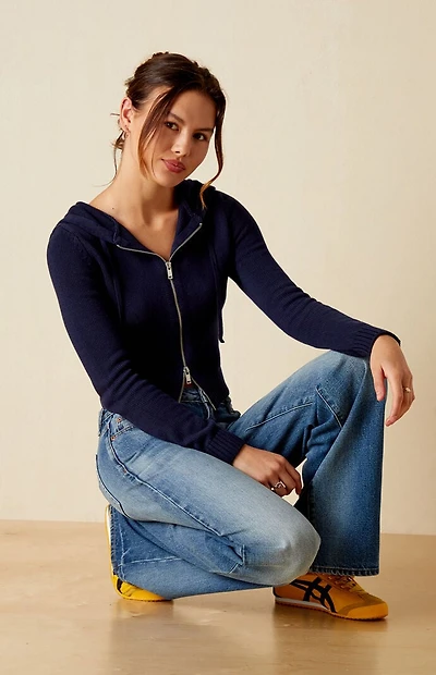 Your Favorite Skylar Zip Up Knit Hoodie