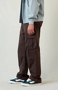 Pacsun Stretch Brody Brown Cotton Cargo Baggy Pants