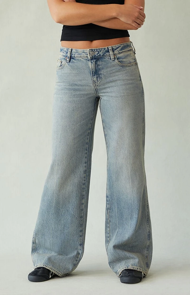 Pacsun Casey Low Rise Baggy Jeans Medium Indigo Tint