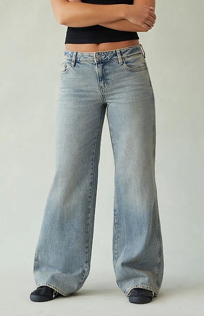 Pacsun Casey Low Rise Baggy Jeans Medium Indigo Tint