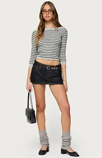Edikted Imelde Striped Boat Neck Top