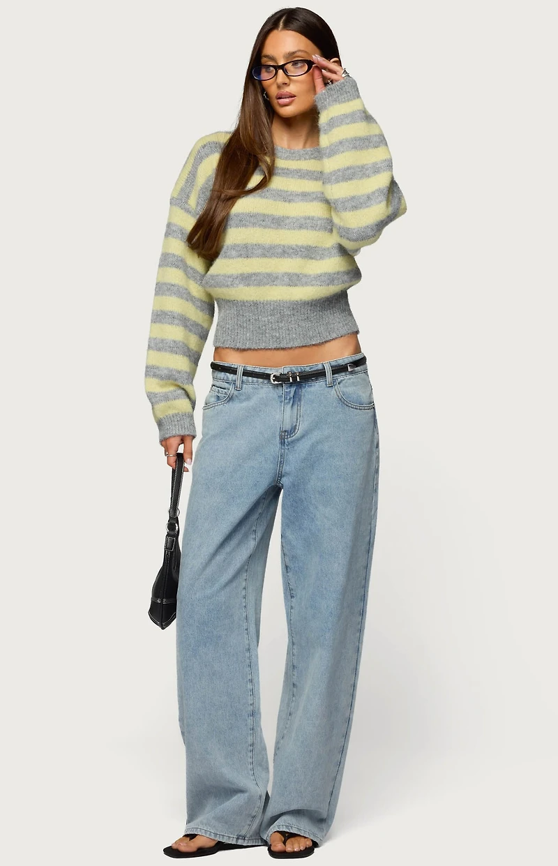 Edikted Dalina Washed Low Rise Baggy Jeans