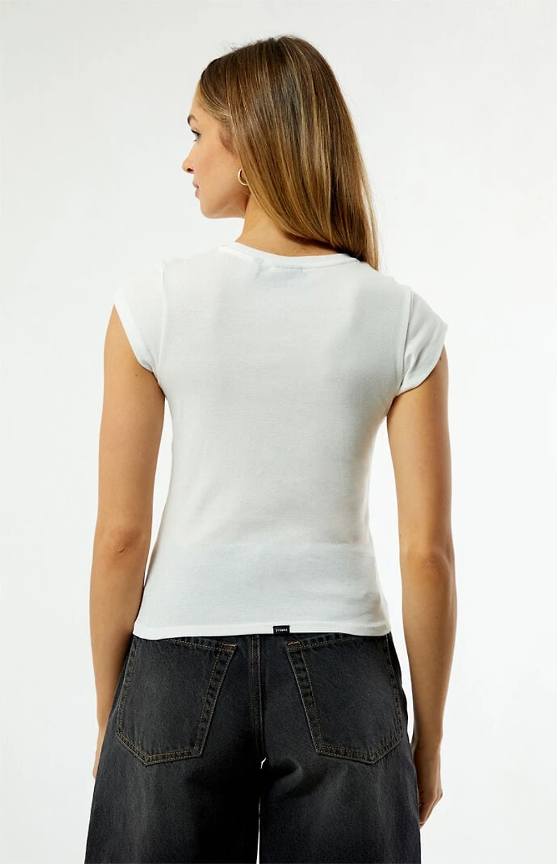 Thrills Signature Rose Embroidered T-Shirt