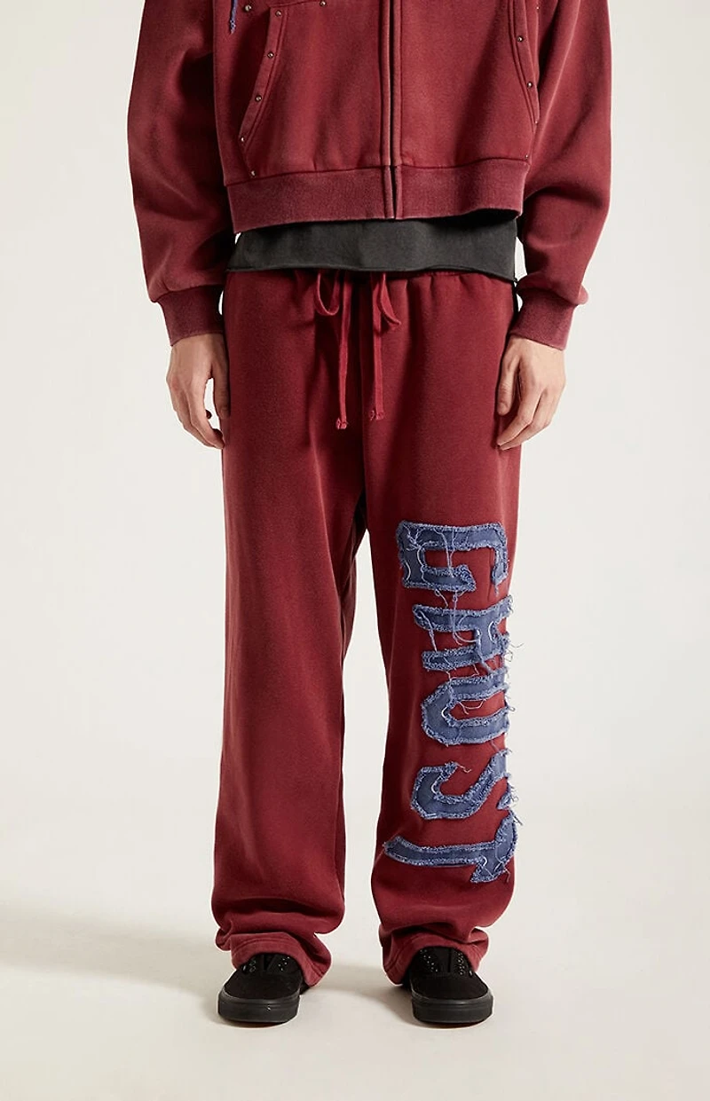 Pacsun Ghost Applique Washed Baggy Sweatpants