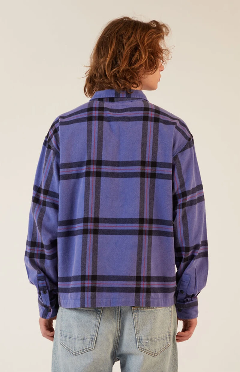 Pacsun Blue Washed Flannel Shirt