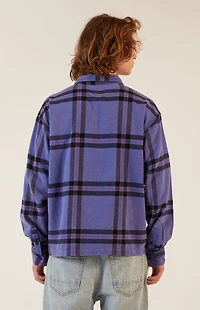 Pacsun Blue Washed Flannel Shirt