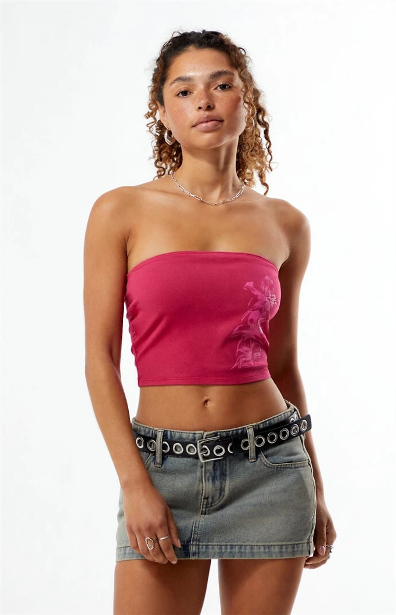 Third Charm Floral Tube Top