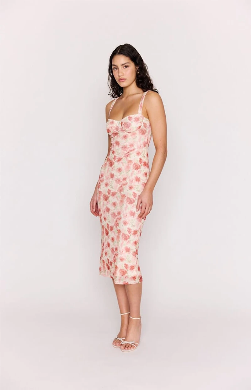 MINKPINK Camille Mesh Bustier Midi Dress